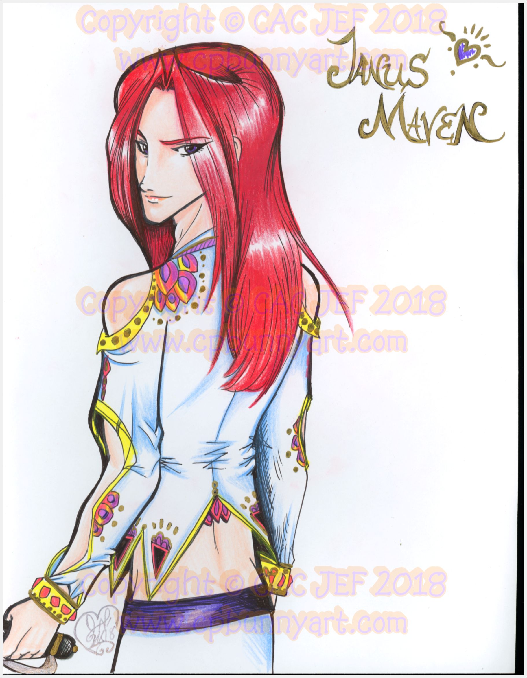 Singer Janus Maven before going on stage