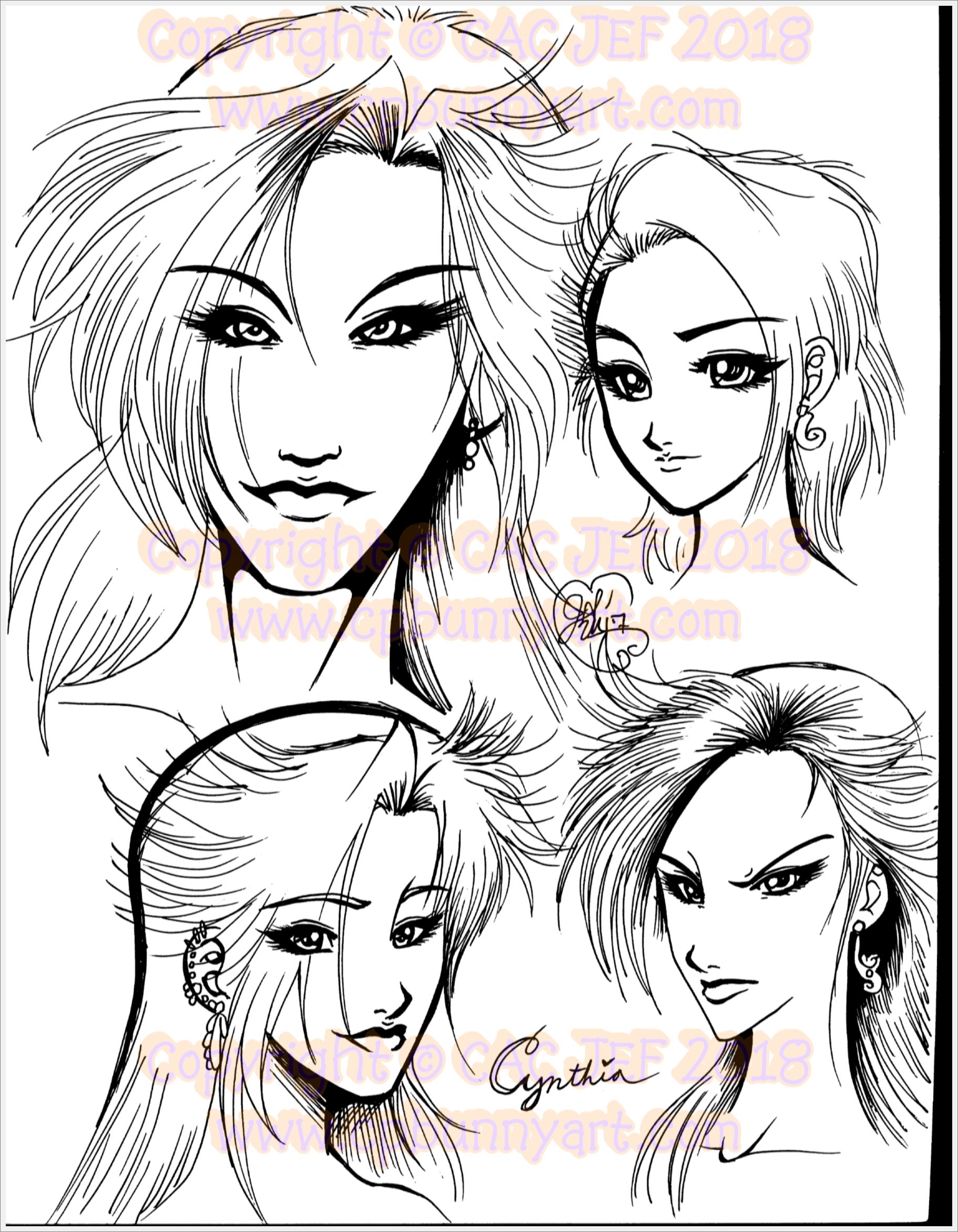 More doodles of Cynthia