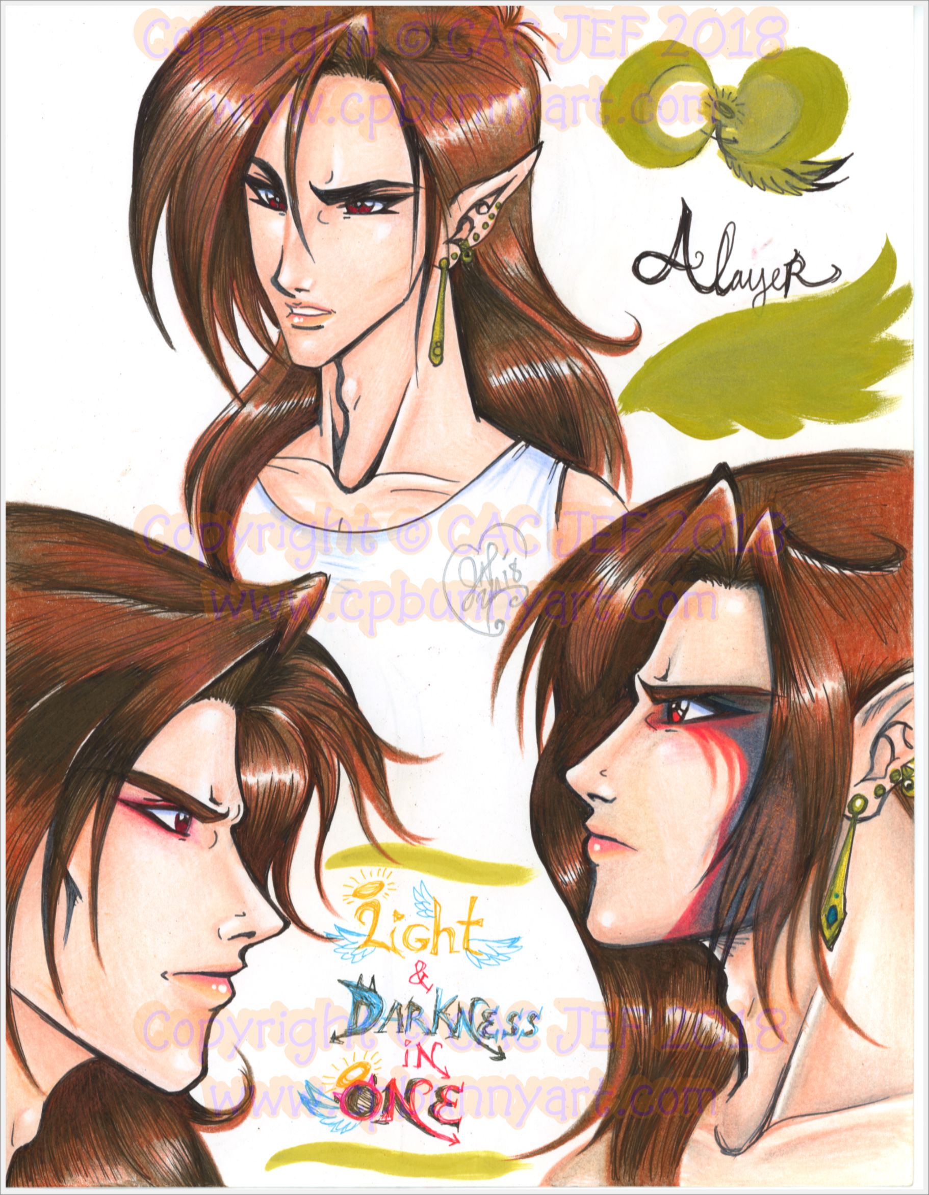 Alayer wearing his eye shadows