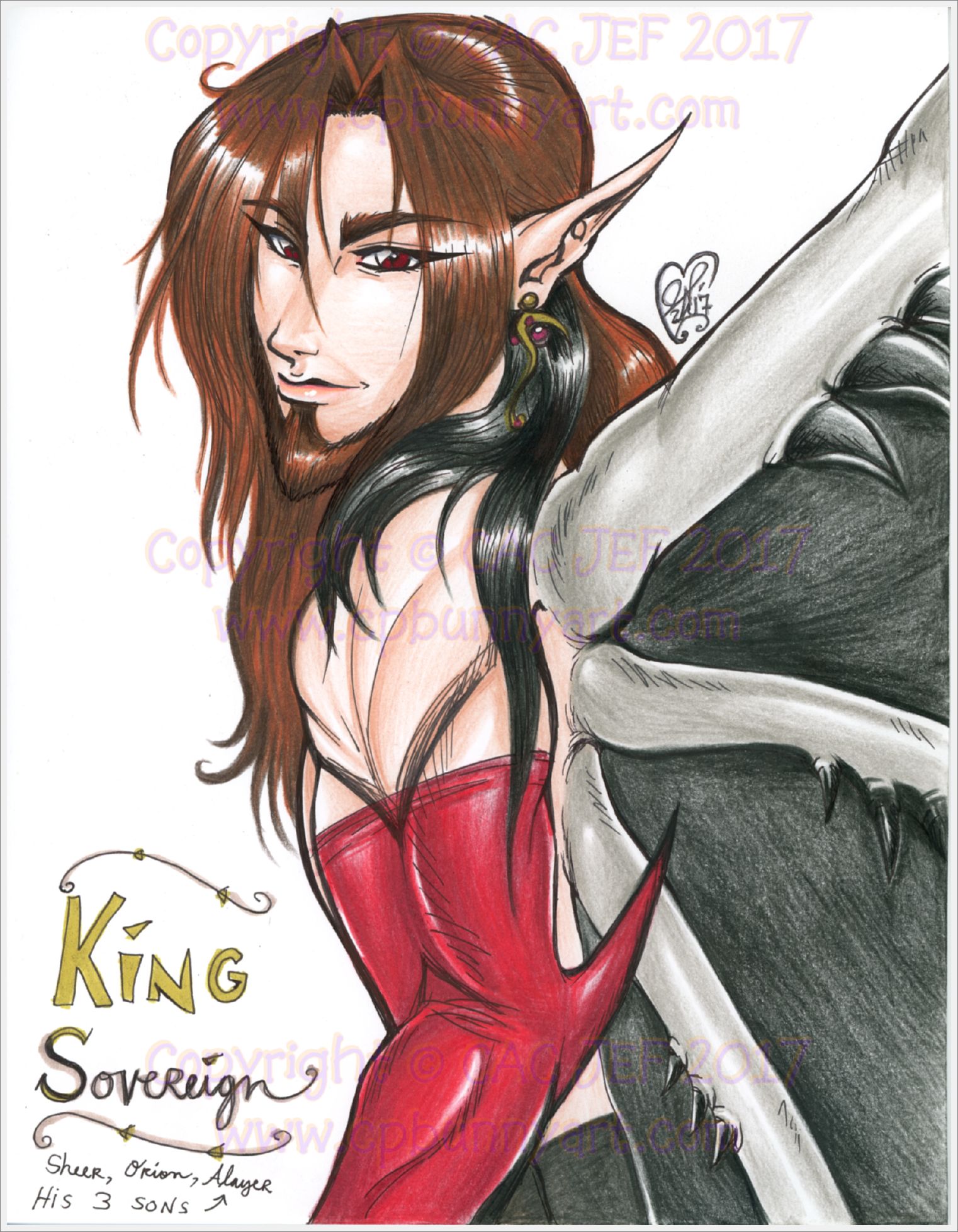 King Sovereign w/ wings flared