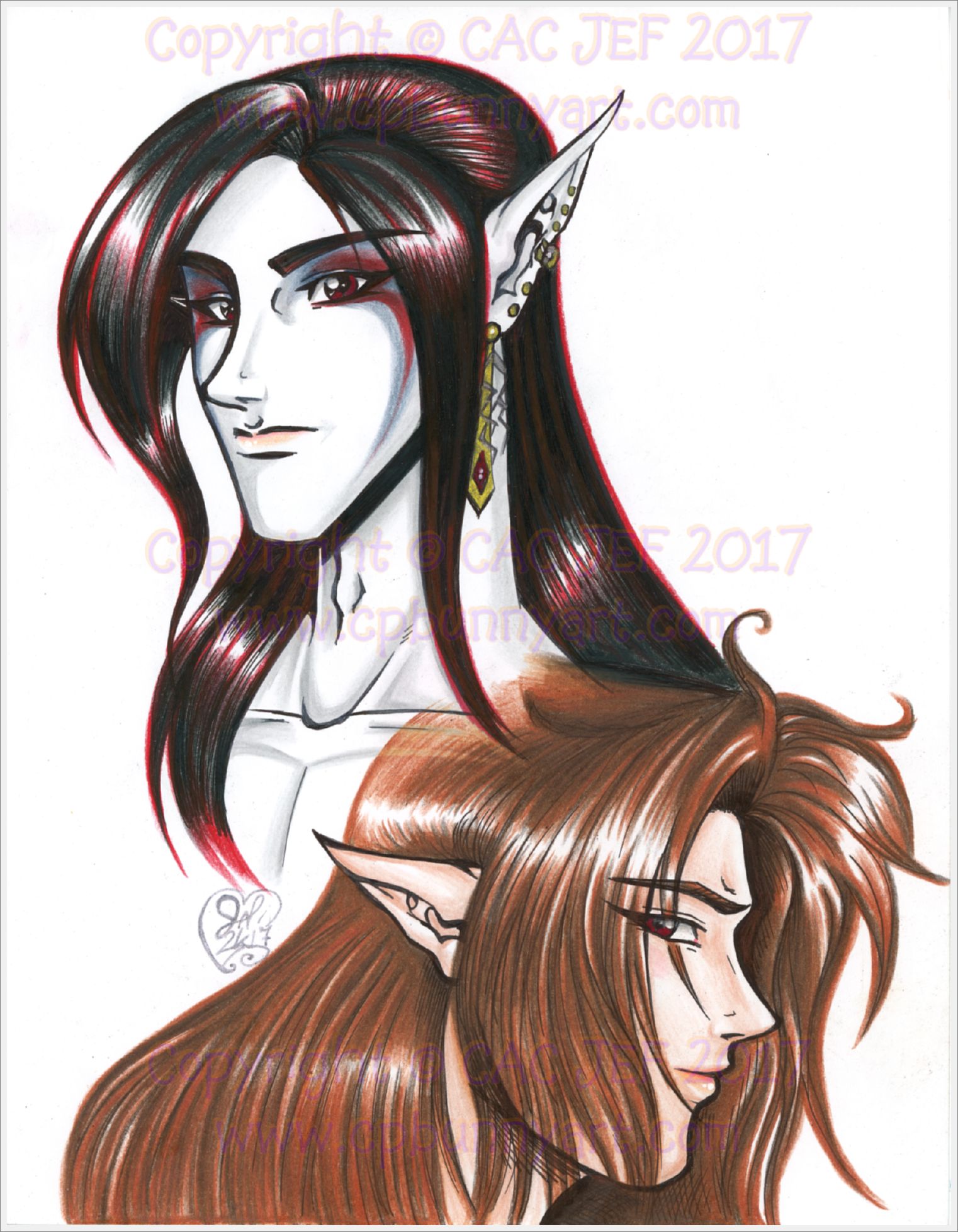 Gothic Vampiric Alayer (Dark version) and his Light version of the Sun 