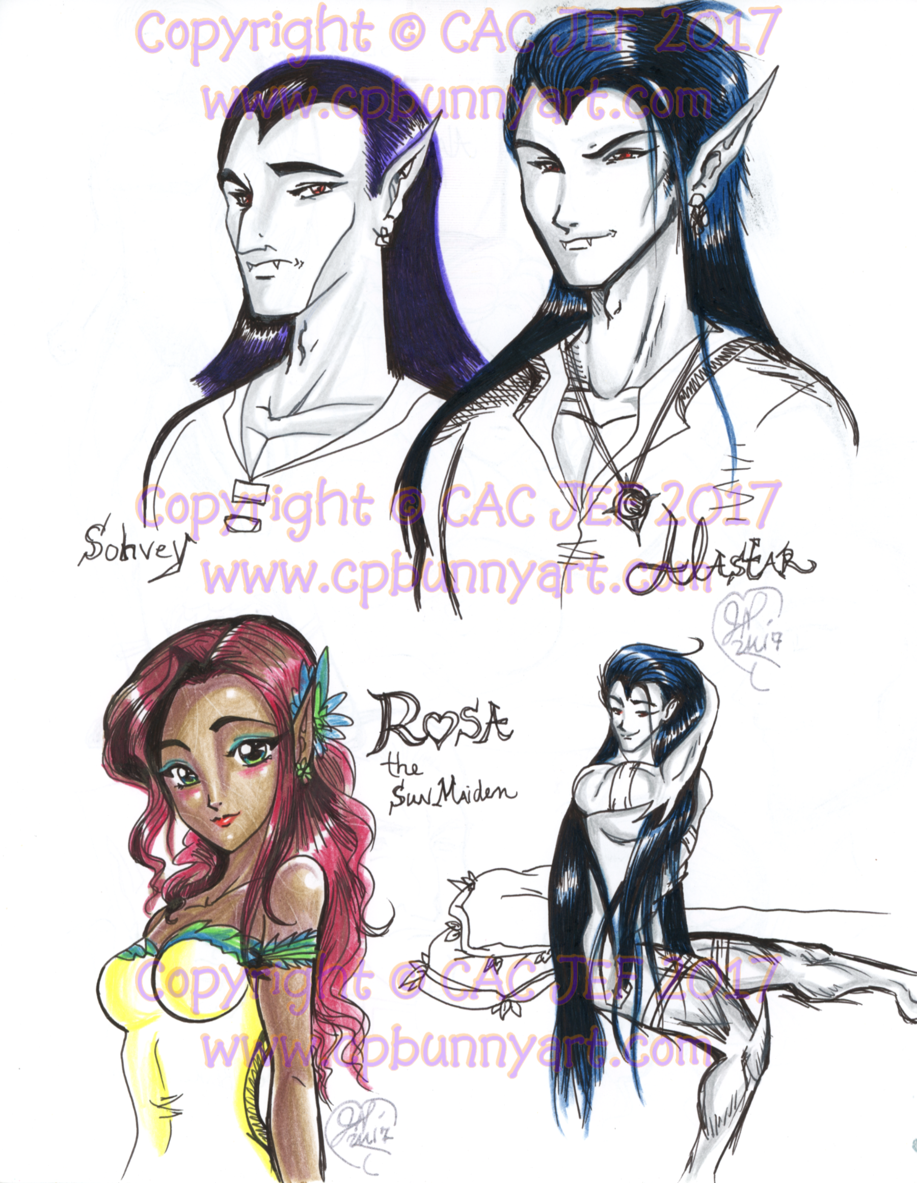 Prince Alastar, his best friend Sohvey, and Sun Maiden Rosa