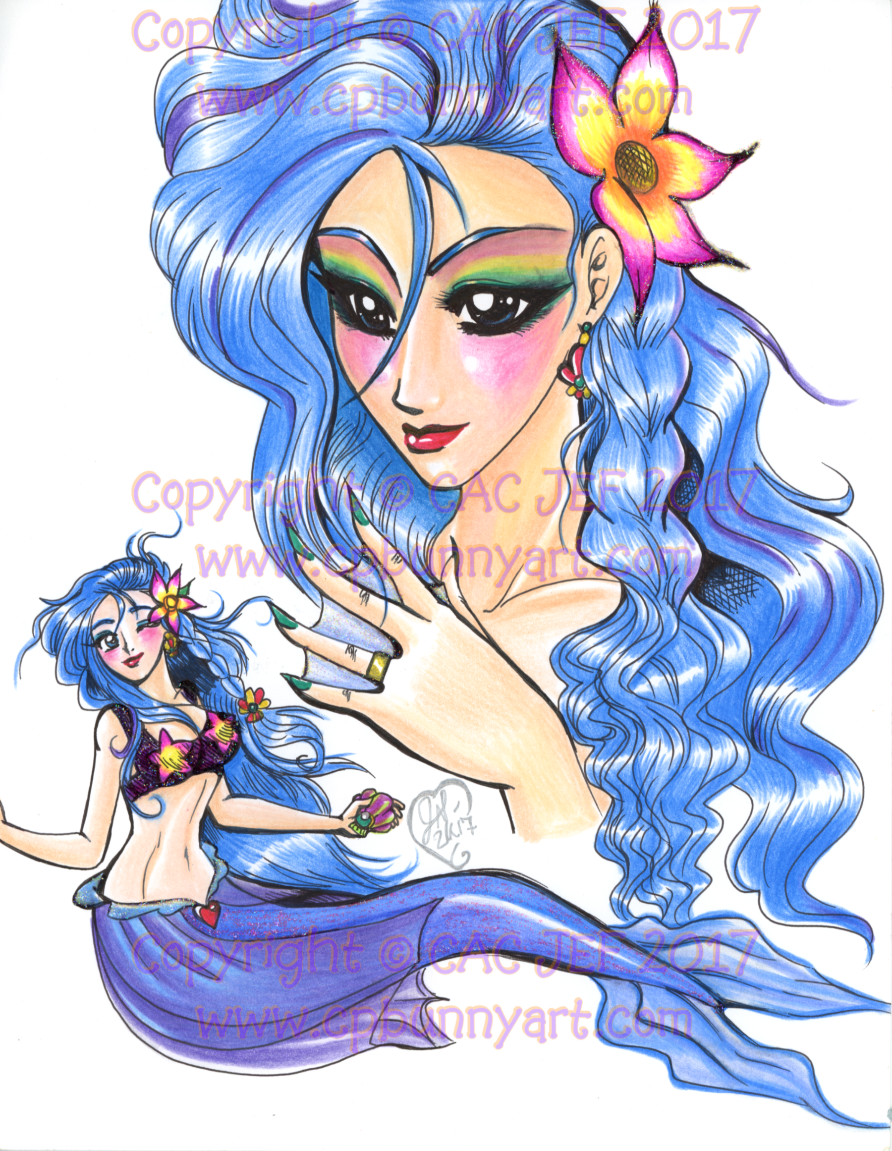 Lovely Lily Braids the mermaid